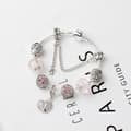 Miniatyrbild 3 av 4: TD® modearmband charmsmycken med livets träd hängen i 925-1000 sterling silver inlagda med rosa strass