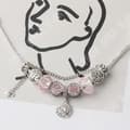 Miniatyrbild 4 av 4: TD® modearmband charmsmycken med livets träd hängen i 925-1000 sterling silver inlagda med rosa strass