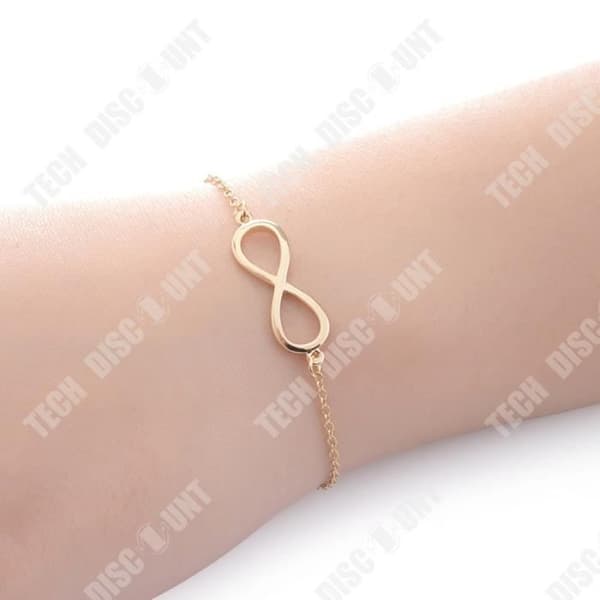 TD® Infinity Armband Armband Europeiskt och Amerikanskt naturligt enkelt armband i rostfritt stål 8 teckens armband
