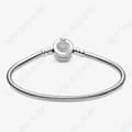 Miniatyrbild 2 av 4: TD® Sterling Silver Armband Hypoallergena Colorfast Bead Charm Hänge Glänsande Crown Snake Bone Chain