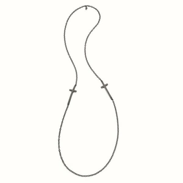 Halskjede for Kvinner Folli Follie 3N14T020KK_Plata Negra 90 cm