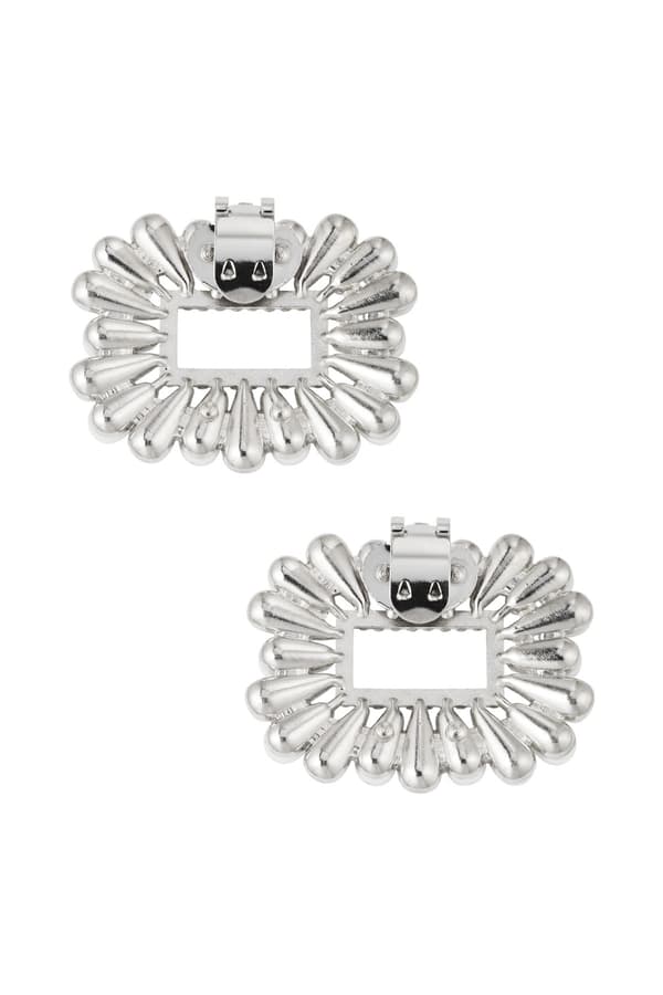2 st / 1 par Silver Skosmycken Skoklämmor Shoe Clips med Vita Pärlor - Lovely Pearls