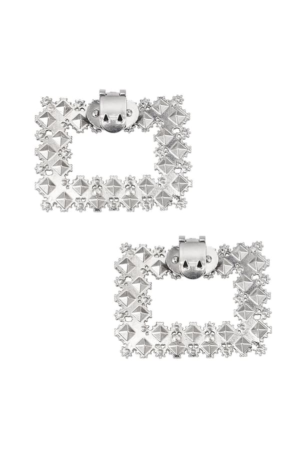 2 st / 1 par Silver Skosmycken Skoklämmor Shoe Clips med Kristaller / Strass - Shine Bright