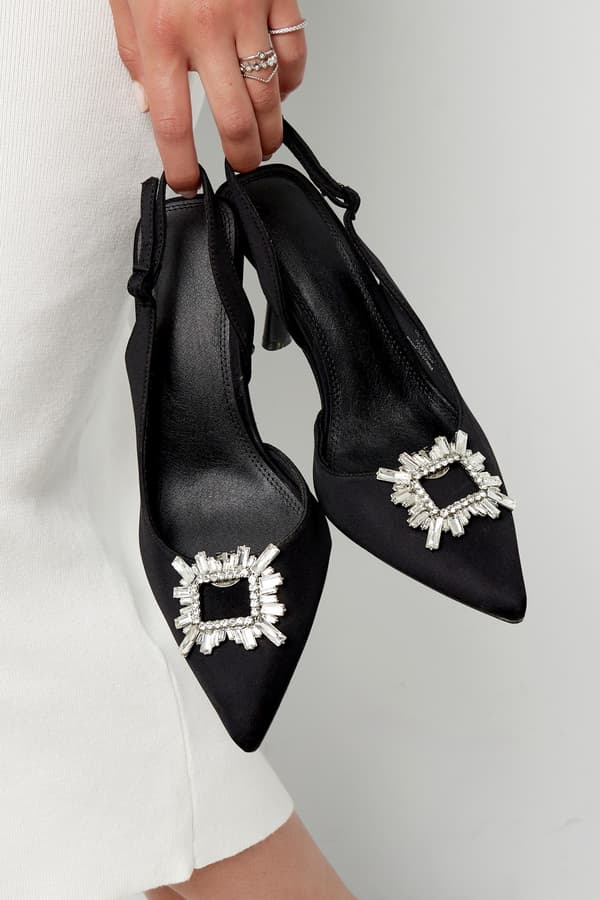 2 st / 1 par Silver Skosmycken Skoklämmor Shoe Clips med Rhinestones / Strass - Winter Love