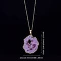 Miniatyrbild 4 av 5: HALSBAND Naturlig GEODE Kristall MINERALER Amulett 2,5-3,5 cm BLÅ