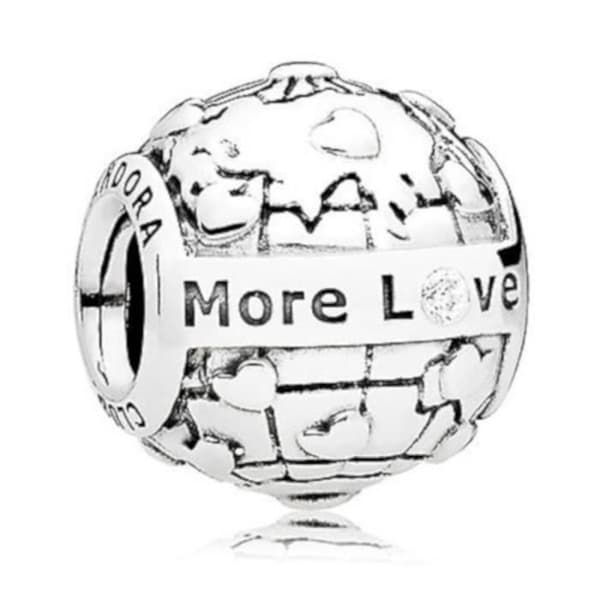 Berlock - Pandora - Club Charm 2018 - Silver 925 - Globe - Mer kärlek