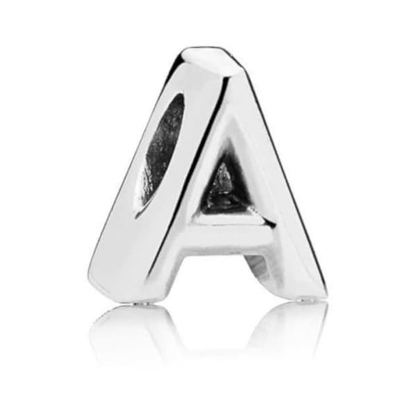 Berlock - Pandora - Bokstav A - 925 Silver - Anpassningsbar - Damsmycken
