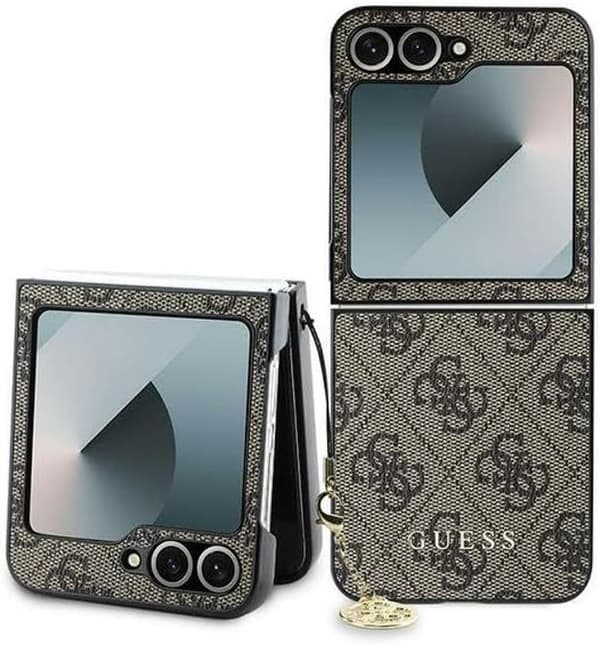 Telefonfodral - Guess - Galaxy Z Flip 6 - Brun - Syntet - Charmfodral