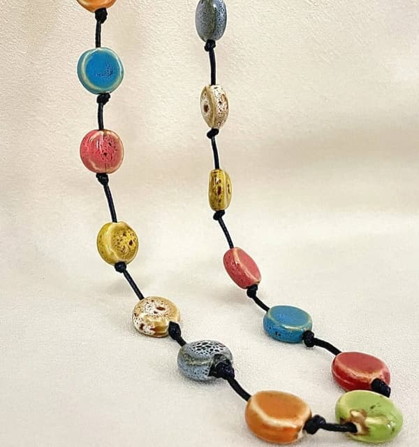 Ceramic necklace multicolor