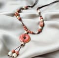 Miniatyrbillede 4 af 5: Porcelain ceramic necklace - several color combinations