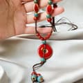 Miniatyrbillede 1 af 5: Porcelain ceramic necklace - several color combinations