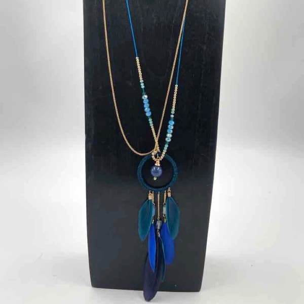 Agélii Fashion - Boho halsband i blått
