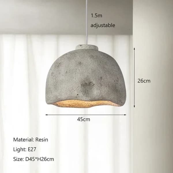 Hänglampa, Justerbar Längd, Energibesparande Design,varmt ljus, Vit-D45cm