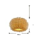 Miniatyrbillede 1 af 2: Vævet Rattan Pendellampe, Justerbar Længde, Moderne Stil,dia30cm, E27 varmt lys