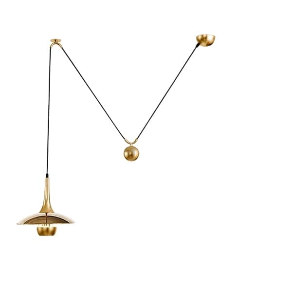Modern takpendellampa, justerbar höjd, E27-sockel för LED-lampor,B Guld