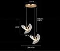 Miniatyrbillede 2 af 2: Glas Pendellampe, Rotérbar Design, LED Lyskilde,3 Farve Skiftbar, 2PCS-a