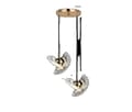 Miniatyrbillede 1 af 2: Glas Pendellampe, Rotérbar Design, LED Lyskilde,3 Farve Skiftbar, 2PCS-a