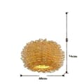 Miniatyrbillede 1 af 2: Vævet Rattan Pendellampe, Justerbar Længde, Moderne Stil,E27 varmt lys, dia60cm