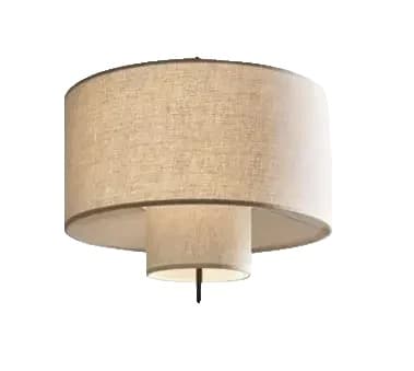 Pendellampe, Elegant Stofskærm, Berøringskontrolkontakt,varmt lys, D50cm