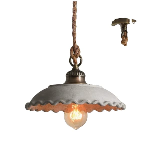 Hängande Pendellampa, Modern Nordisk Stil, Grå Högpolymer,4W(MAX100W), Cement-A
