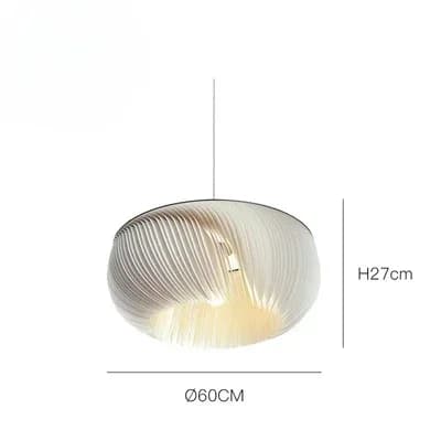 Pendellampa, vit färg, modern stil, LED-ljuskälla,D 60cm, Trikolor ljus