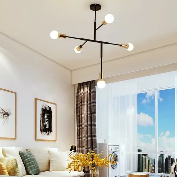LED Pendellampa, Modern Stil, Dimbar Funktionalitet,Varmt ljus, Svart guld