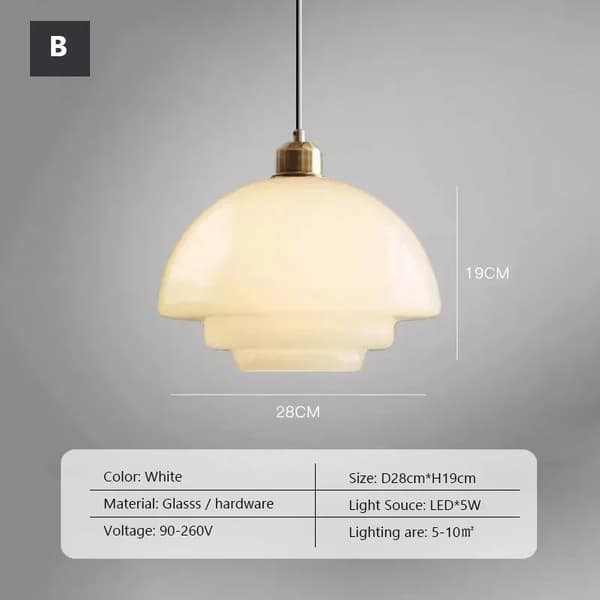 Pendellampe, Moderne Creme Stil, Energi-Effektiv LED,Varmt lys, Alle kobber Type A-b