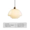 Miniatyrbillede 1 af 2: Pendellampe, Moderne Creme Stil, Energi-Effektiv LED,Varmt lys, Alle kobber Type A-b