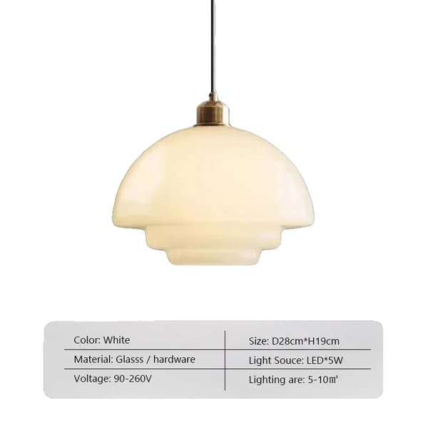 Pendellampe, Moderne Creme Stil, Energi-Effektiv LED,Varmt lys, Alle kobber Type A-b