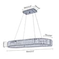 Pikkukuva 2 / 2: LED-riippuvalaisin, säädettävä korkeus, metalli + kristalli, moderni tyyli,RC himmennettävä, D70CM kromi