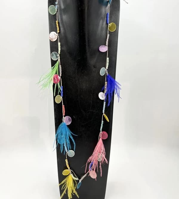 Agélii Fashion - Feather necklace in several color variants Multicolor