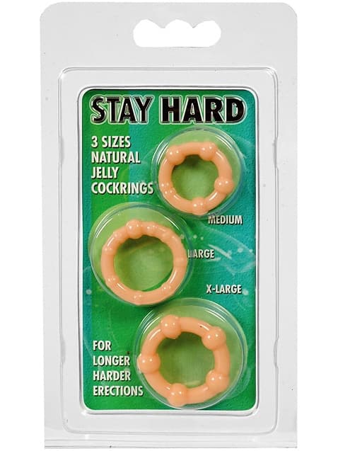Stay Hard: Penisringar, 3-pack