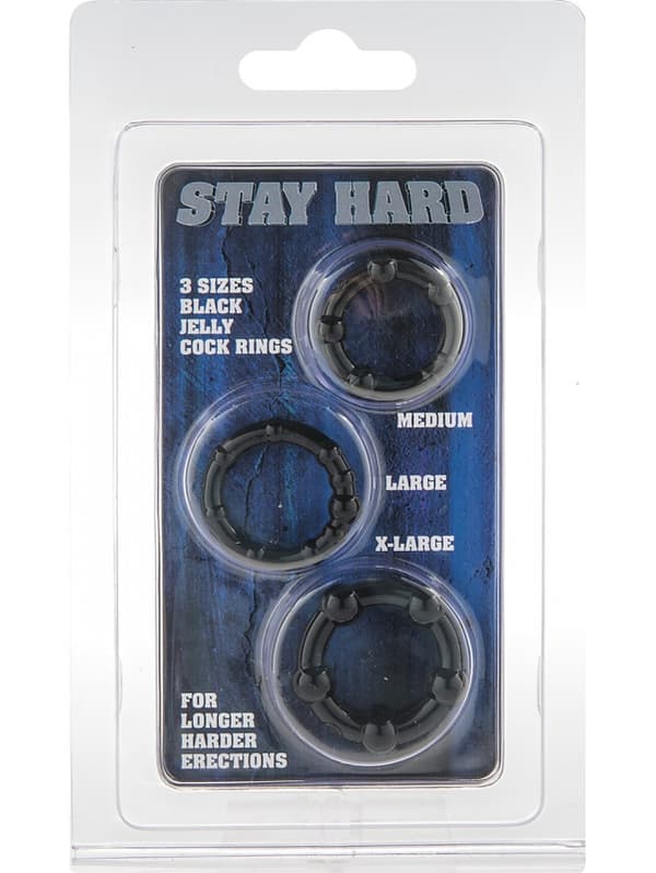 Stay Hard: Penisringar, 3-pack