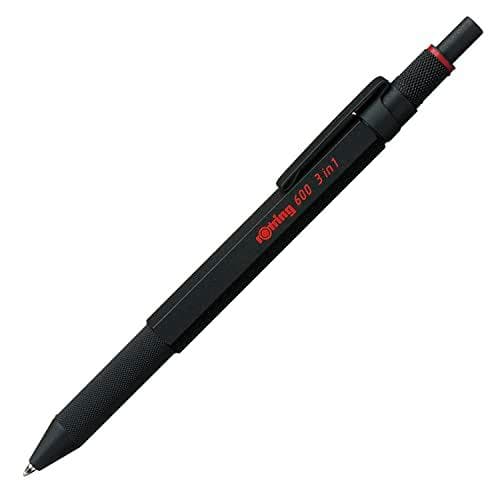 rotring 600 multipen 3i1 sort balpen blå/rød