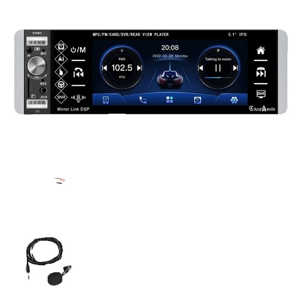 Bilradio, 51 tommer skærm, Bluetooth-forbindelse, Med 4led kamera