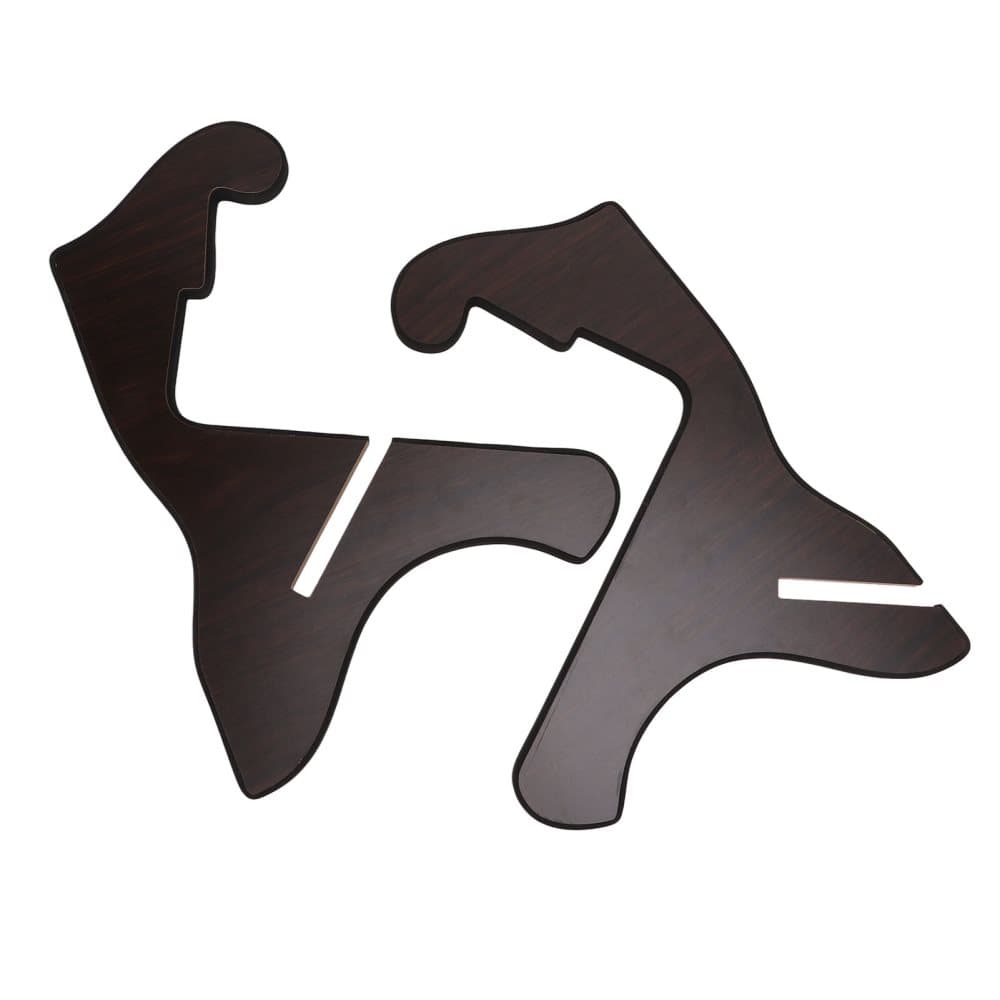 Puinen kitarateline, irrotettava X-runkotyyppinen asennuskiinnike, kannettava kielisoitinteline, musta