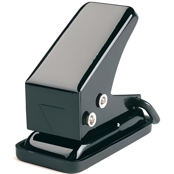 Perforator 1 Hål 15 - RAPESCO - Kompakt i Metall - Låsbart - Inbyggd Konfettifack
