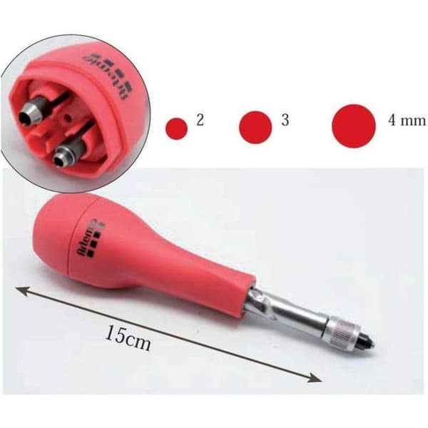 Punch - ARTEMIO - Craft Punch - 3 spetsar - 2,3,4 mm - Ergonomisk 15 cm