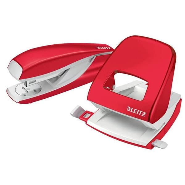 Leitz 50082026 Kontorshålsmaskin röd vit max.