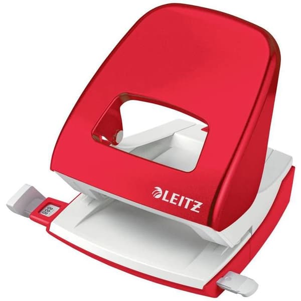 Leitz 50082026 Kontorshålsmaskin röd vit max.