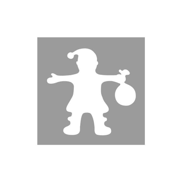 Nyhetsstans: Tomte, 3,81 cm, (1 1-2"), Blister-LS 1 st.
