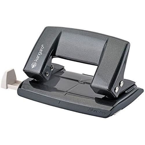 Kangaro kaa10g/S-10G/S 05 Aion Perforator, upp till 10 ark, metall, PP-låda, metallgrå