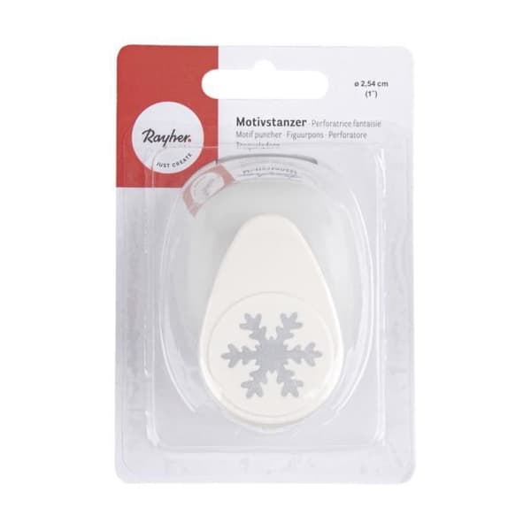 Fancy punch: Snowflake, 2,54 cm, (1"), blisterpåse 1 st.