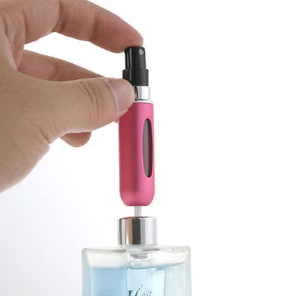 Svart reisebeholder for parfyme 5 ml enkel fylling av parfymeflaske