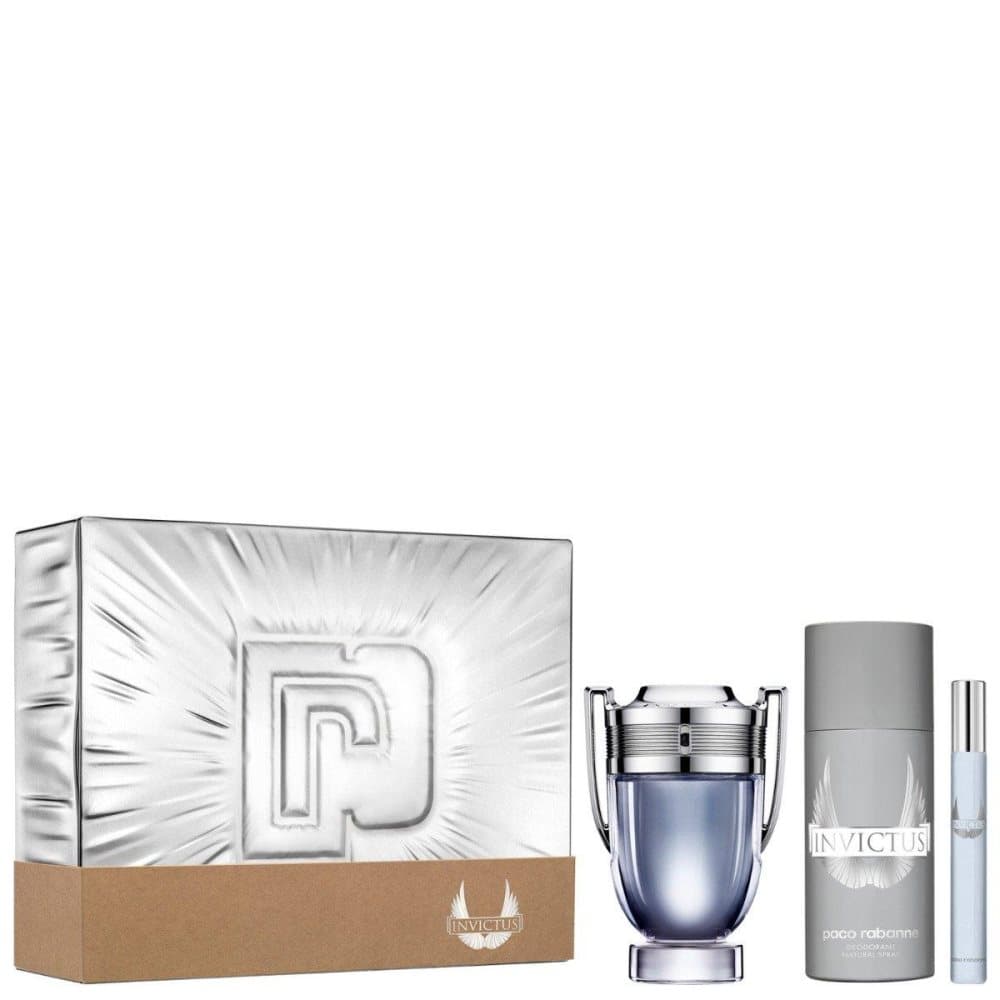 Paco Rabanne Invictus Edt 100ml + Edt 10ml + Deospray 150ml Giftset