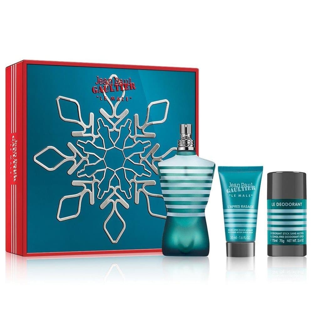 Jean Paul Gaultier Le Male Edt 125ml + Deostick 75ml + Aftershavebalm 50ml Gifts
