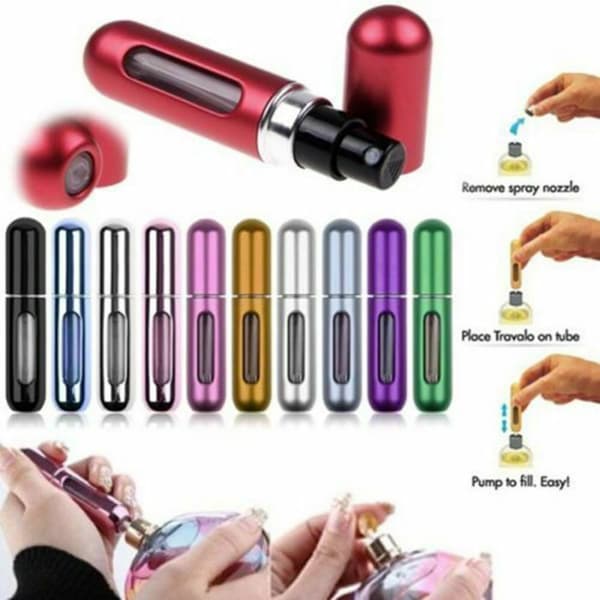 Travel Pocket Size Mini Refillable Perfume Atomizer Bottle Scent Pump Spray