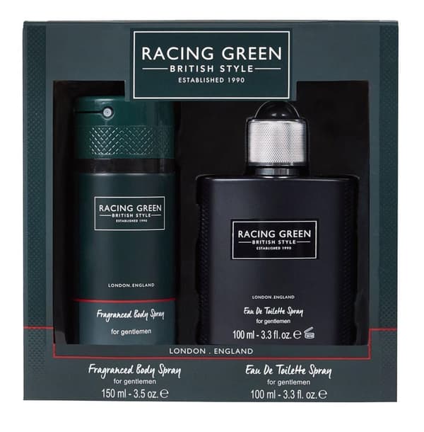 British Style Racing Green GiftSet-EDT 100ml+Deospray 150ml