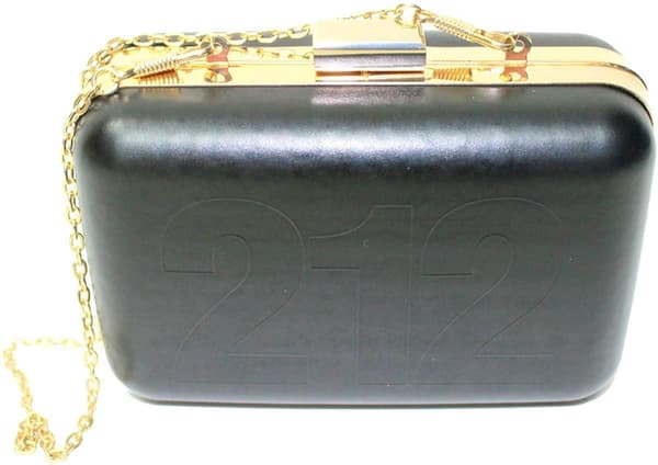 Carolina herrera 212 VIP Clutch Bag/Shoulder Bag Gold Chain