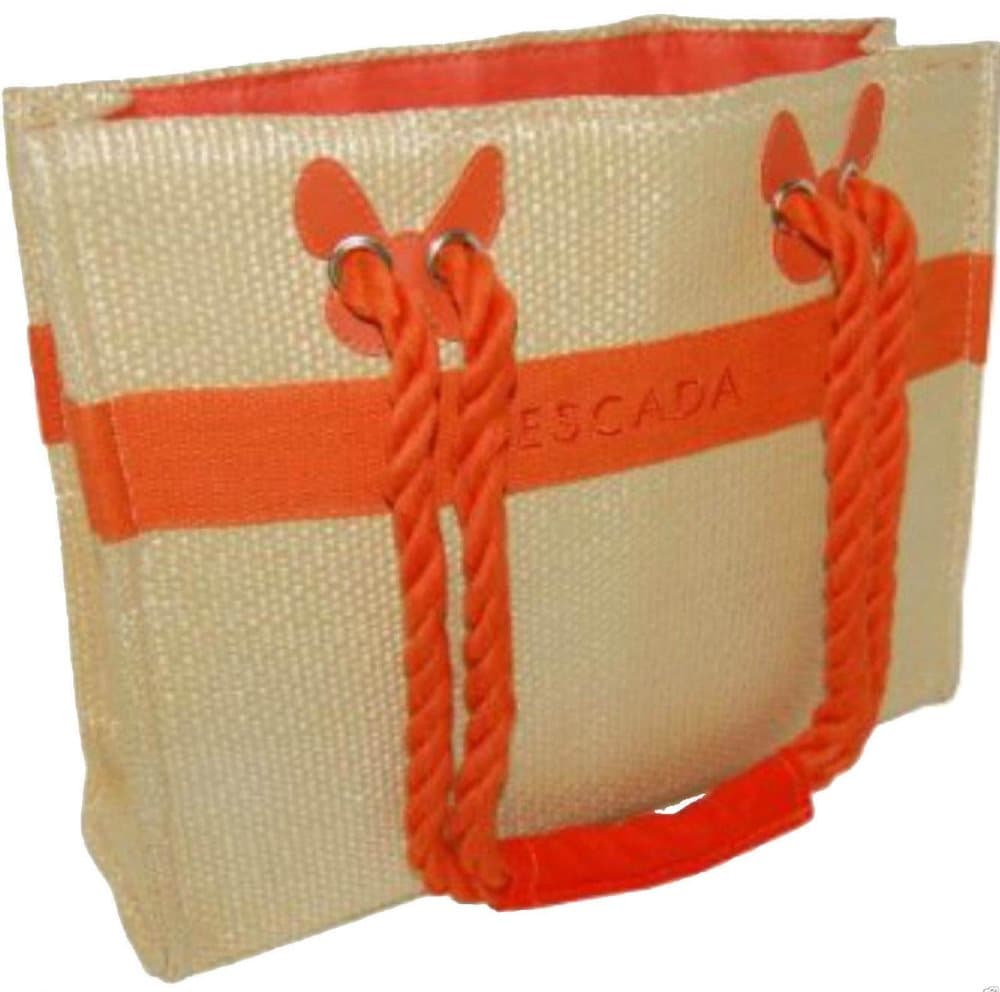 Escada Sunset Heat Straw Handbag Medium